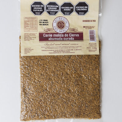 Carne molida de ciervo ahumada curada 1kg
